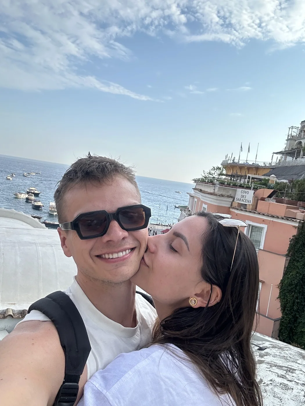 A kiss on the seafront in Positano